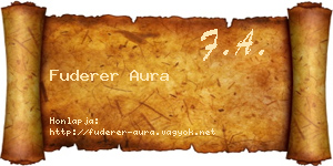 Fuderer Aura névjegykártya